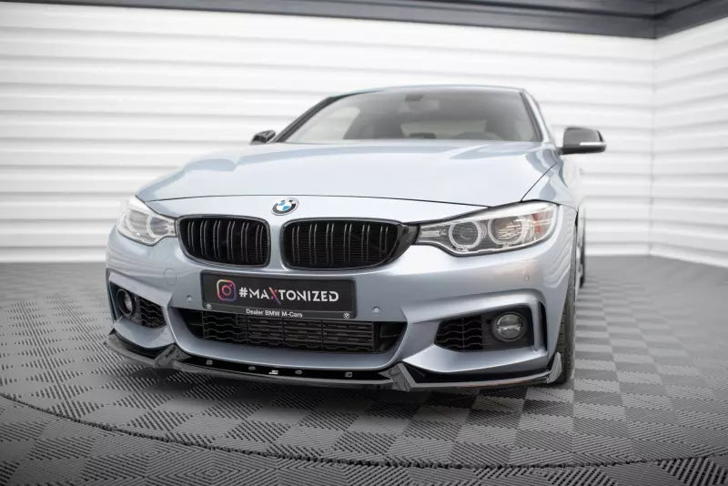 Maxton Design Frontlippe V.4 für BMW 4er F32 F33 F36 M-Paket Hochglanz schwarz – Ansicht 1