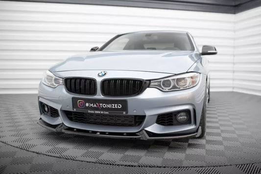 Maxton Design Frontlippe V.4 für BMW 4er F32 F33 F36 M-Paket Hochglanz schwarz – Ansicht 1