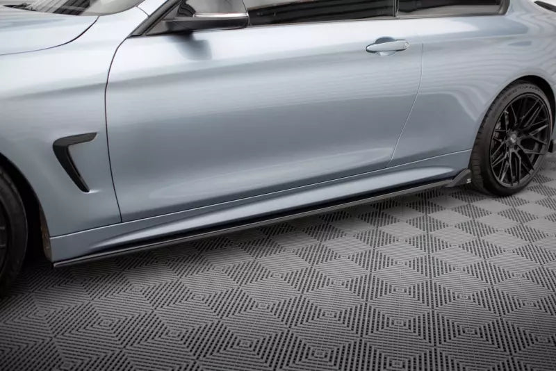 Maxton Design Seitenschweller (Paar) V.2 für BMW 4er F32 F33 F36 M-Paket Hochglanz schwarz – Ansicht 1