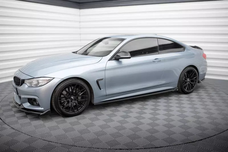 Maxton Design Seitenschweller (Paar) V.2 für BMW 4er F32 F33 F36 M-Paket Hochglanz schwarz – Ansicht 2