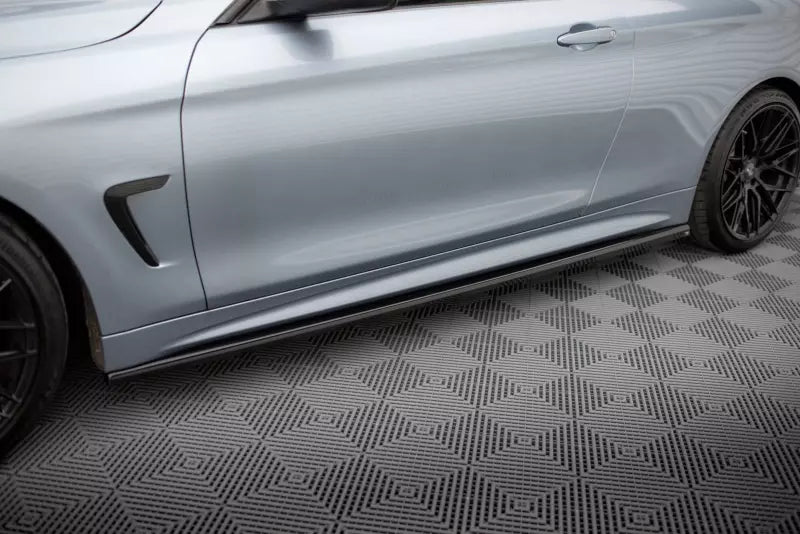 Maxton Design Seitenschweller (Paar) V.3 für BMW 4er F32 F33 F36 M-Paket Hochglanz schwarz – Ansicht 1
