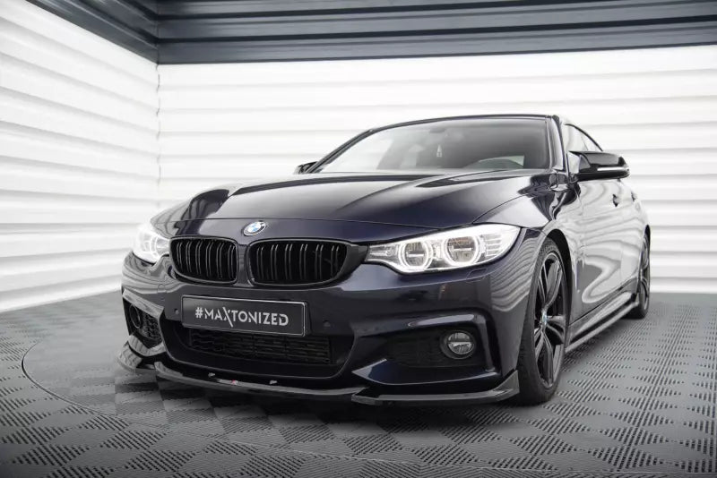 Maxton Design Frontlippe V.6 für BMW 4er F32 F36 F33 M-Paket Hochglanz schwarz – Ansicht 1