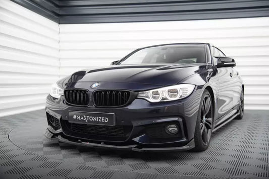 Maxton Design Frontlippe V.6 für BMW 4er F32 F36 F33 M-Paket Hochglanz schwarz – Ansicht 1