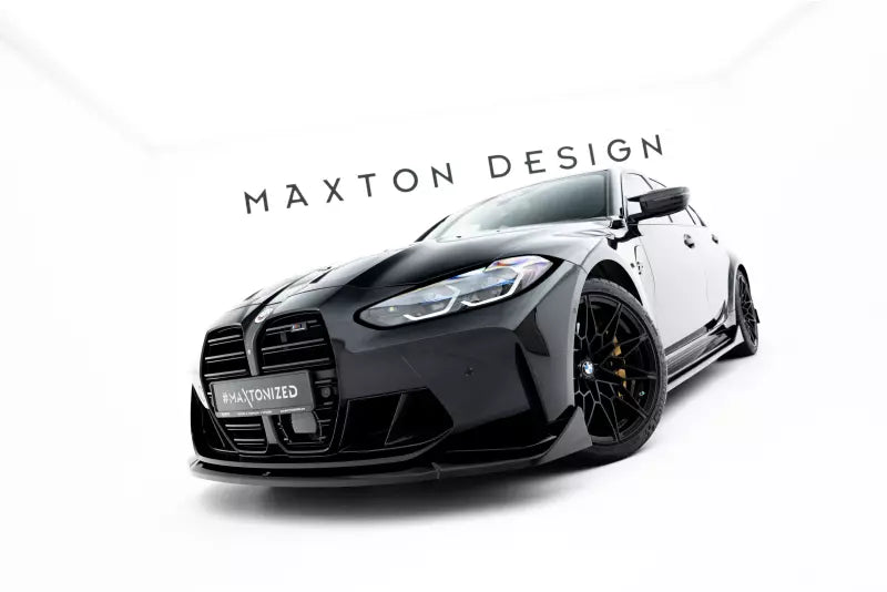 Maxton Design Frontlippe V.4 für CSL Look BMW M3 G80 G81 / M4 G82 Hochglanz schwarz – Ansicht 3