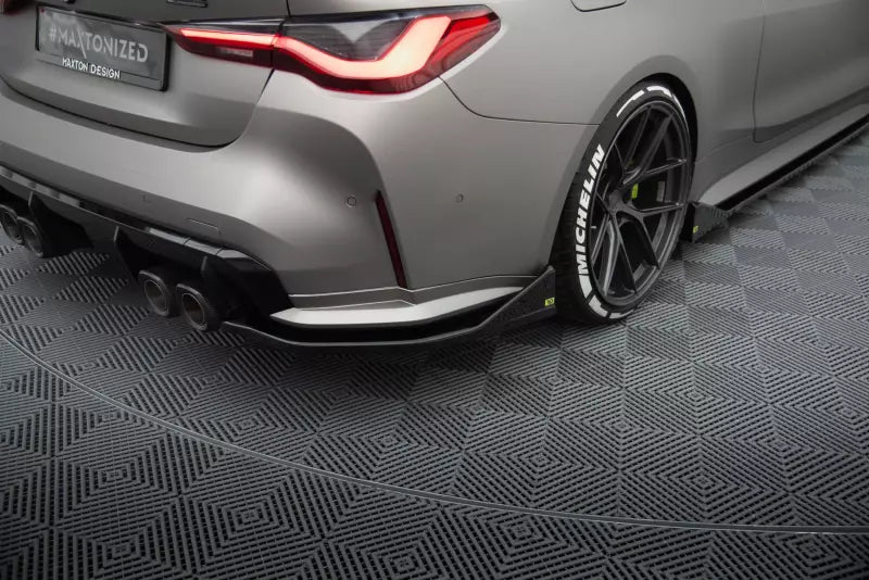 Maxton Design Diffusor Flaps V.3 für CSL Look BMW M4 G82 Hochglanz schwarz – Ansicht 1