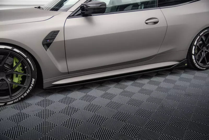 Maxton Design Seitenschweller (Paar) V.3 CSL Look für BMW M4 G82 Hochglanz schwarz – Ansicht 1