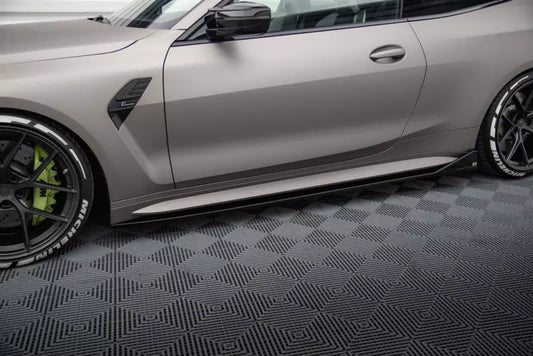 Maxton Design Seitenschweller (Paar) V.3 CSL Look für BMW M4 G82 Hochglanz schwarz – Ansicht 1