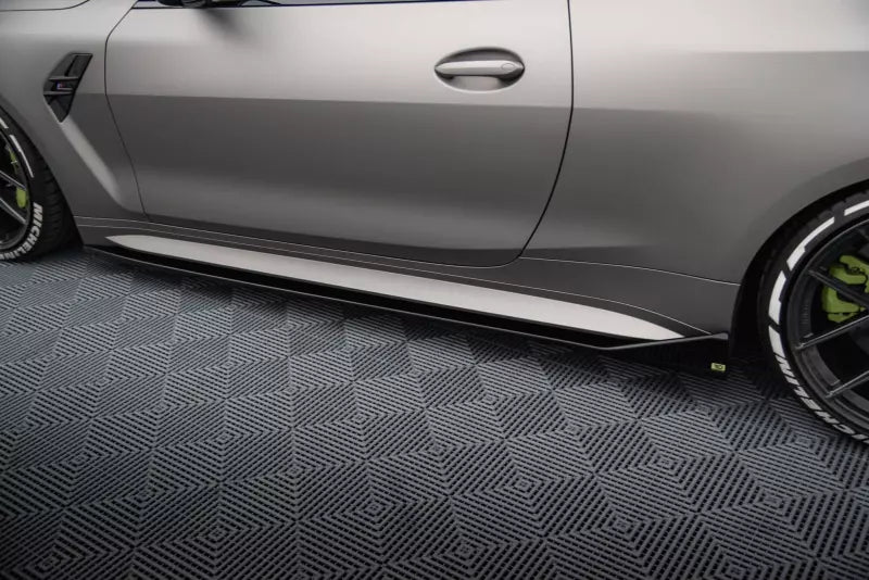 Maxton Design Seitenschweller (Paar) V.3 CSL Look für BMW M4 G82 Hochglanz schwarz – Ansicht 2