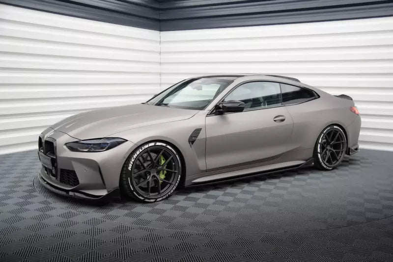 Maxton Design Seitenschweller (Paar) V.3 CSL Look für BMW M4 G82 Hochglanz schwarz – Ansicht 3