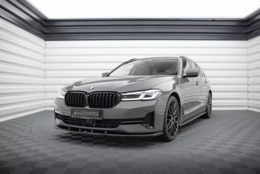 Maxton Design Frontlippe für BMW 5er G30 / G31 Facelift Hochglanz schwarz – Ansicht 1