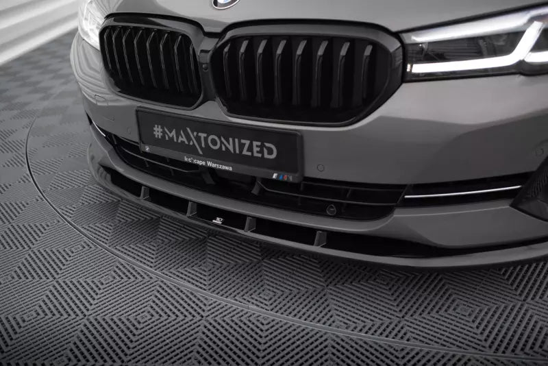 Maxton Design Frontlippe für BMW 5er G30 / G31 Facelift Hochglanz schwarz – Ansicht 3