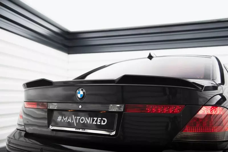 Maxton Design Heckspoiler 3D für BMW 7 E65 Hochglanz schwarz – Ansicht 1