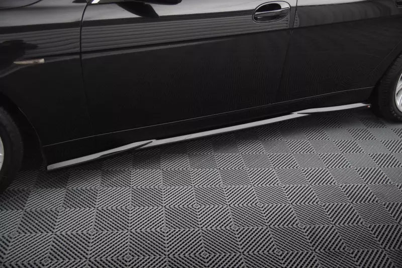 Maxton Design Seitenschweller (Paar) für BMW 7 E65 Hochglanz schwarz – Ansicht 1