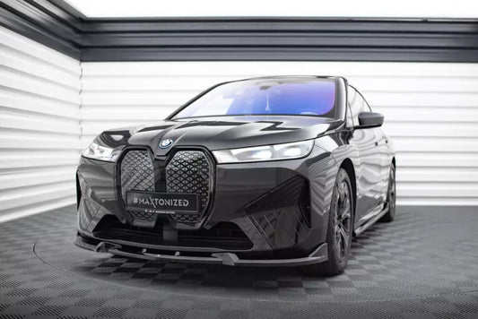 Maxton Design Frontlippe für BMW iX M-Paket i20 Hochglanz schwarz – Ansicht 1