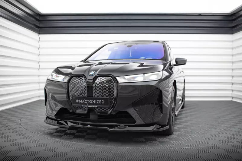 Maxton Design Frontlippe V.2 für BMW iX M-Paket i20 Hochglanz schwarz – Ansicht 1