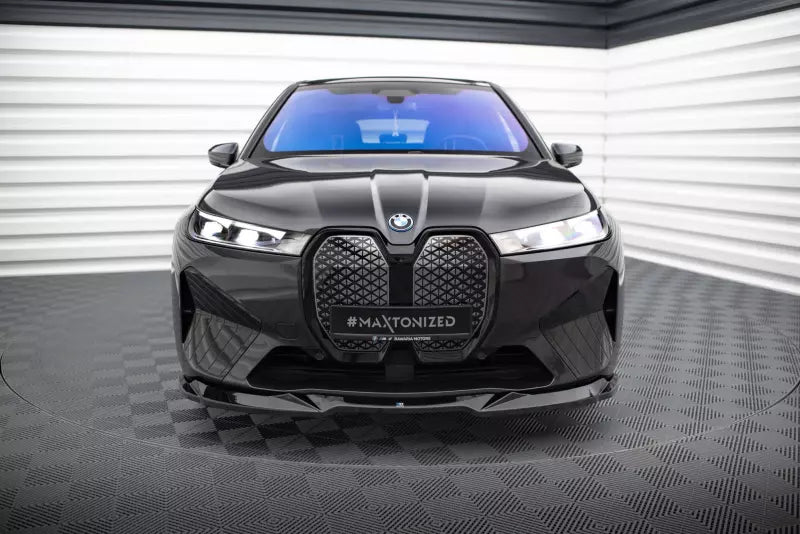 Maxton Design Frontlippe V.2 für BMW iX M-Paket i20 Hochglanz schwarz – Ansicht 2
