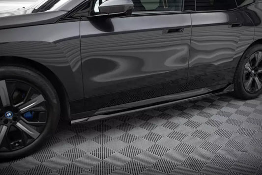 Maxton Design Seitenschweller (Paar) für BMW iX M-Paket i20 Hochglanz schwarz – Ansicht 1