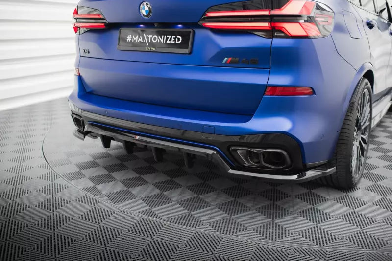 Maxton Design mittlerer Heckdiffusor DTM Look für BMW X5 M-Paket G05 Facelift Hochglanz schwarz – Ansicht 1