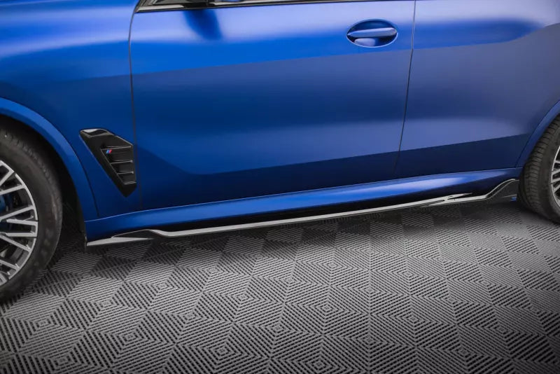 Maxton Design Seitenschweller (Paar) V.2 für BMW X5 M-Paket G05 Facelift Hochglanz schwarz – Ansicht 1
