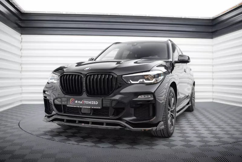 Maxton Design Frontlippe V.2 für BMW X5 M-Paket G05 Hochglanz schwarz – Ansicht 1