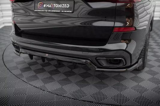Maxton Design mittlerer Heckdiffusor DTM Look für BMW X5 M-Paket G05 Hochglanz schwarz – Ansicht 1