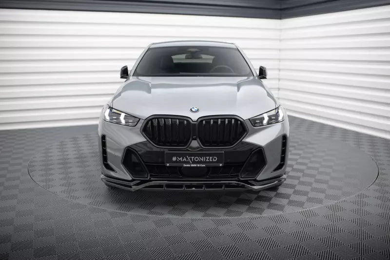 Maxton Design Frontlippe für BMW X6 M-Paket G06 Facelift Hochglanz schwarz – Ansicht 1