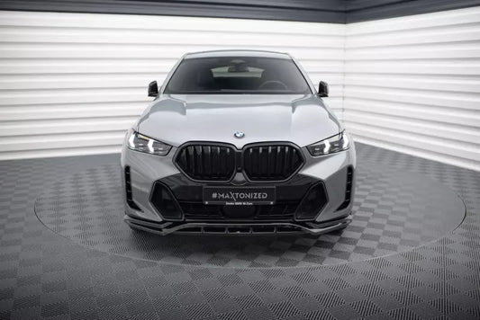 Maxton Design Frontlippe für BMW X6 M-Paket G06 Facelift Hochglanz schwarz – Ansicht 1
