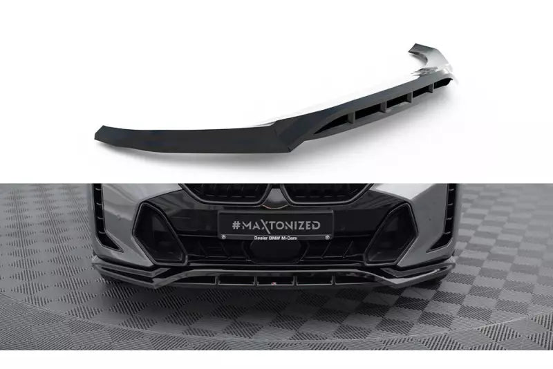Maxton Design Frontlippe für BMW X6 M-Paket G06 Facelift Hochglanz schwarz – Ansicht 2