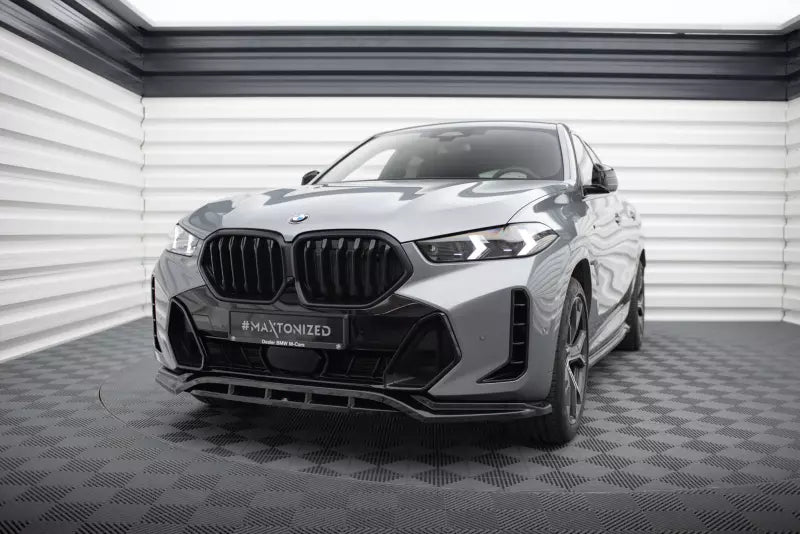 Maxton Design Frontlippe für BMW X6 M-Paket G06 Facelift Hochglanz schwarz – Ansicht 3