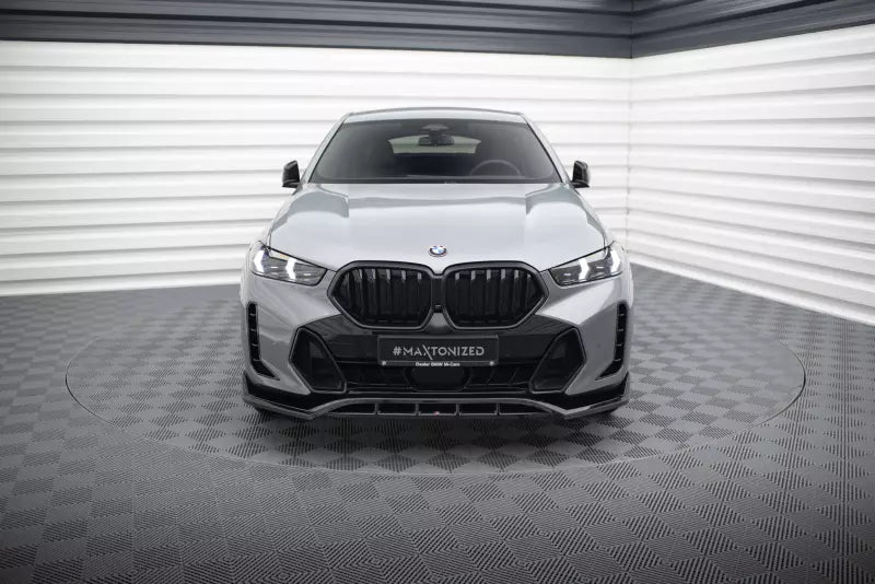 Maxton Design Frontlippe V.2 für BMW X6 M-Paket G06 Facelift Hochglanz schwarz – Ansicht 1