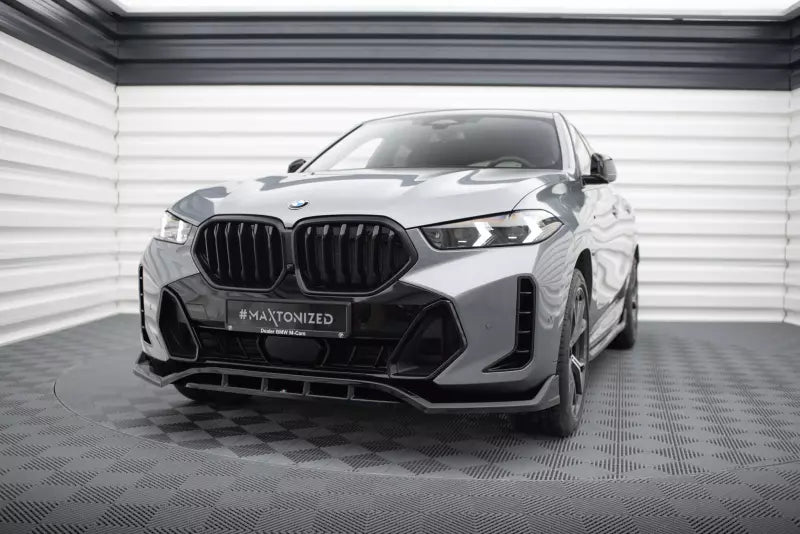 Maxton Design Frontlippe V.2 für BMW X6 M-Paket G06 Facelift Hochglanz schwarz – Ansicht 3