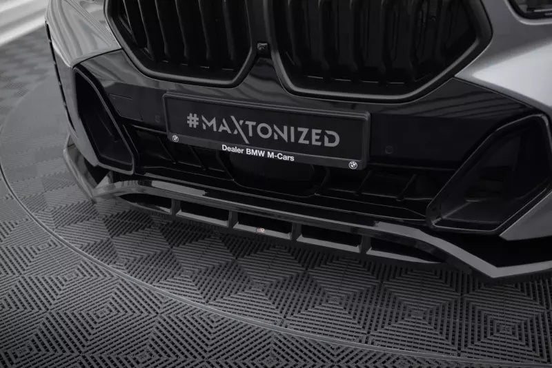Maxton Design Frontlippe V.2 für BMW X6 M-Paket G06 Facelift Hochglanz schwarz – Ansicht 4