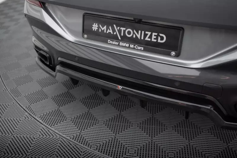 Maxton Design mittlerer Heckdiffusor DTM Look für BMW X6 M-Paket G06 Facelift Hochglanz schwarz – Ansicht 2