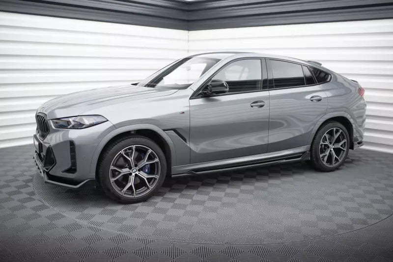 Maxton Design Seitenschweller (Paar) V.2 für BMW X6 M-Paket G06 Facelift Hochglanz schwarz – Ansicht 2