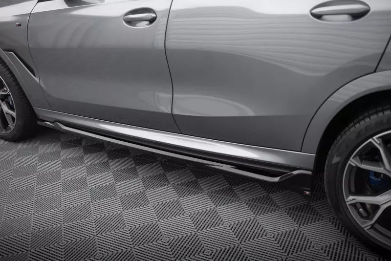 Maxton Design Seitenschweller (Paar) V.2 für BMW X6 M-Paket G06 Facelift Hochglanz schwarz – Ansicht 3