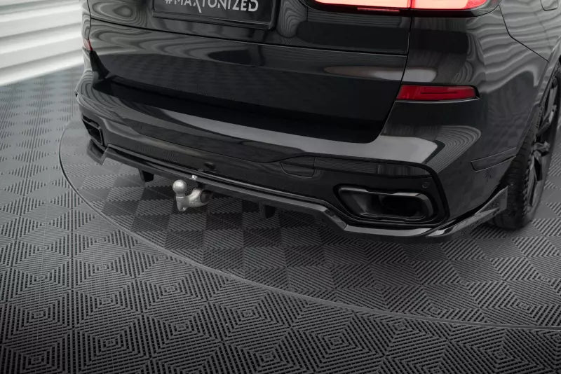 Maxton Design mittlerer Heckdiffusor DTM Look für BMW X7 M-Paket G07 Facelift Hochglanz schwarz – Ansicht 2