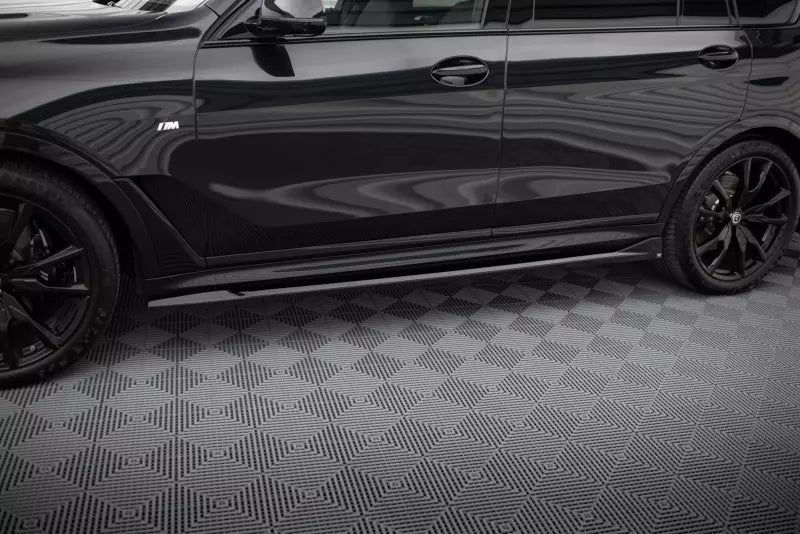 Maxton Design Seitenschweller (Paar) für BMW X7 M-Paket G07 Facelift Hochglanz schwarz – Ansicht 1