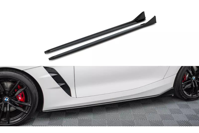 Maxton Design Seitenschweller (Paar) für BMW Z4 M40i / M-Paket G29 Facelift Hochglanz schwarz – Ansicht 2