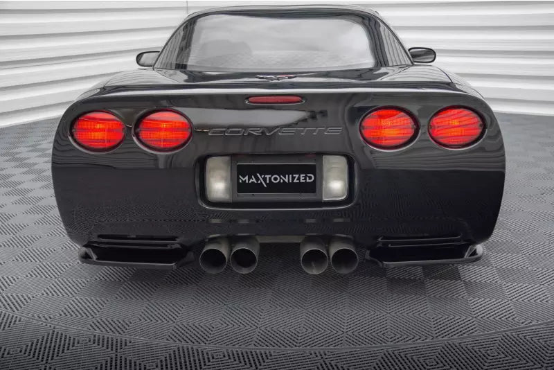 Maxton Design Diffusor Flaps für Chevrolet Corvette C5 Hochglanz schwarz – Ansicht 1