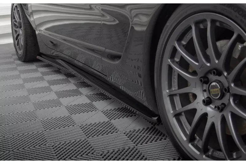 Maxton Design Seitenschweller (Paar) für Chevrolet Corvette C5 Hochglanz schwarz – Ansicht 3