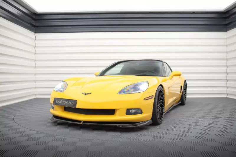 Maxton Design Frontlippe für Chevrolet Corvette C6 Hochglanz schwarz – Ansicht 1