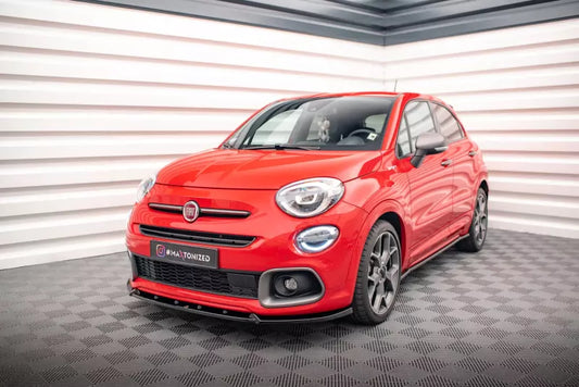 Maxton Design Frontlippe für Fiat 500X Sport Mk1 Facelift Hochglanz schwarz – Ansicht 1
