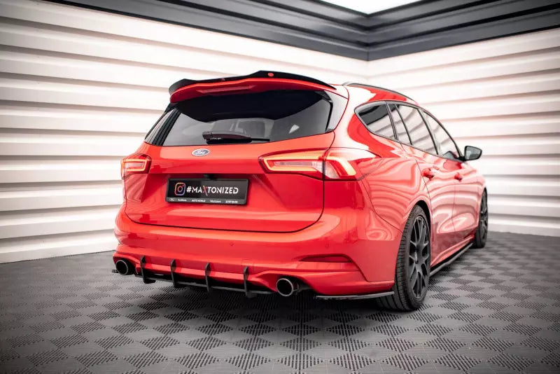 Maxton Design Heckspoiler Lippe V.2 für Ford Focus Kombi ST-Line Mk4 Hochglanz schwarz – Ansicht 2