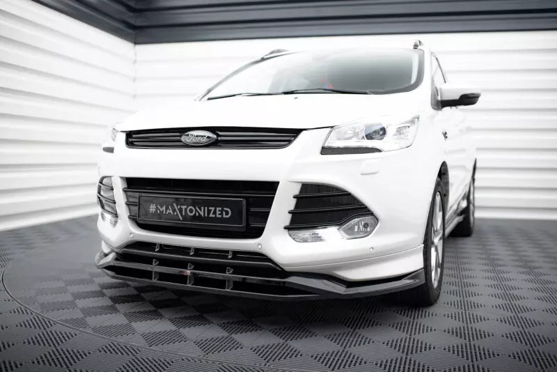 Maxton Design Frontlippe für Ford Kuga ST-Line Mk2 Hochglanz schwarz – Ansicht 1