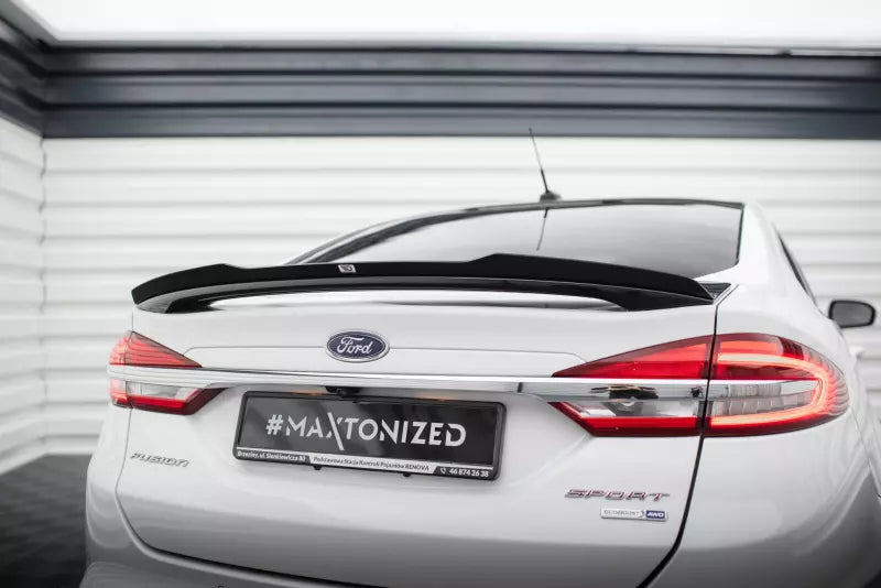 Maxton Design Heckspoiler Lippe für Ford Mondeo Sport Mk5 Facelift / Fusion Sport Mk2 Facelift Hochglanz schwarz – Ansicht 1