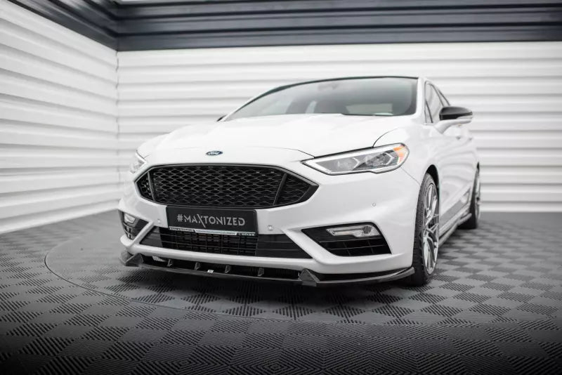 Maxton Design Frontlippe für Ford Mondeo Sport Mk5 Facelift / Fusion Sport Mk2 Facelift Hochglanz schwarz – Ansicht 1