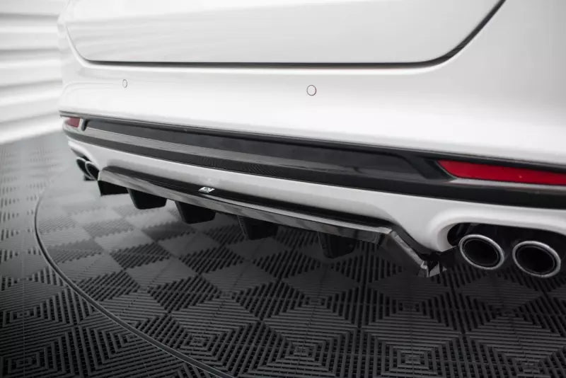 Maxton Design mittlerer Heckdiffusor DTM Look für Ford Mondeo Sport Mk5 Facelift / Fusion Sport Mk2 Facelift Hochglanz schwarz – Ansicht 1