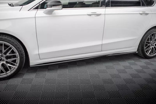 Maxton Design Seitenschweller (Paar) für Ford Mondeo Sport Mk5 Facelift / Fusion Sport Mk2 Facelift Hochglanz schwarz – Ansicht 1