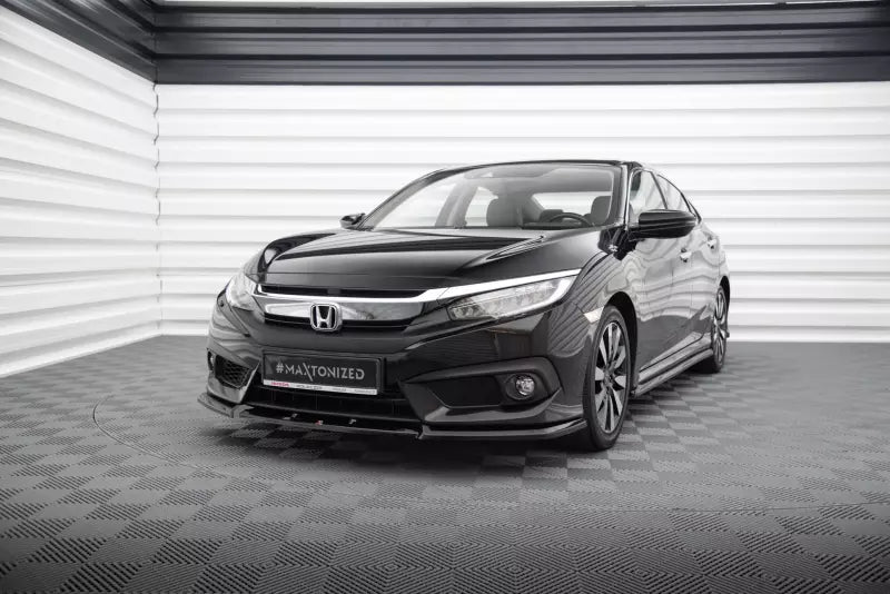 Maxton Design Frontlippe für Honda Civic Mk10 Hochglanz schwarz – Ansicht 1
