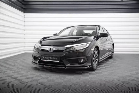 Maxton Design Frontlippe für Honda Civic Mk10 Hochglanz schwarz – Ansicht 1